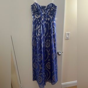 Blue and Silver Size 4 long dress.